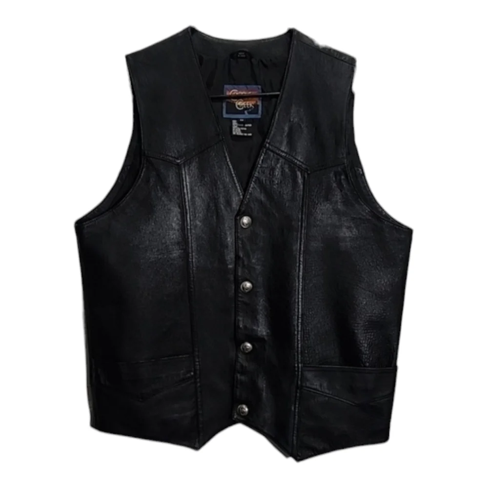 Cripple Creek men's leather vest size M